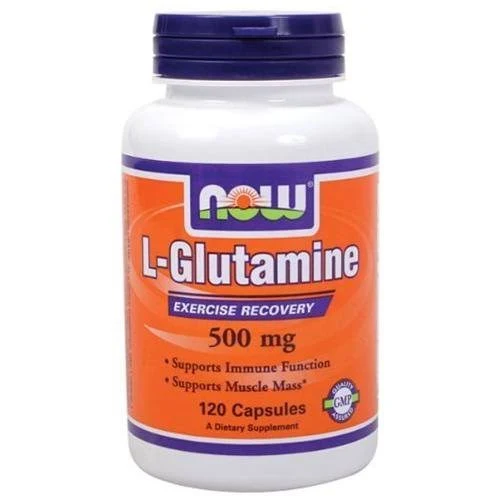 Now Foods L-Glutamine, Capsules, 500 mg - 120 count