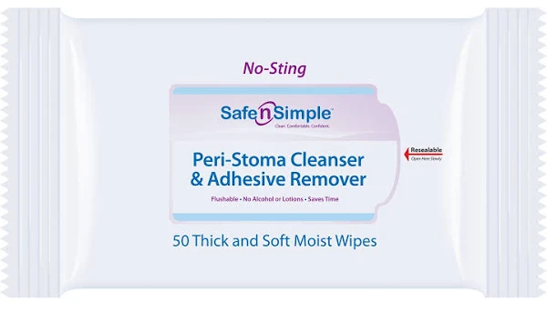 Adhesive Remover Safe n Simple&trade; Wipe, SNS00525, 50/Pack