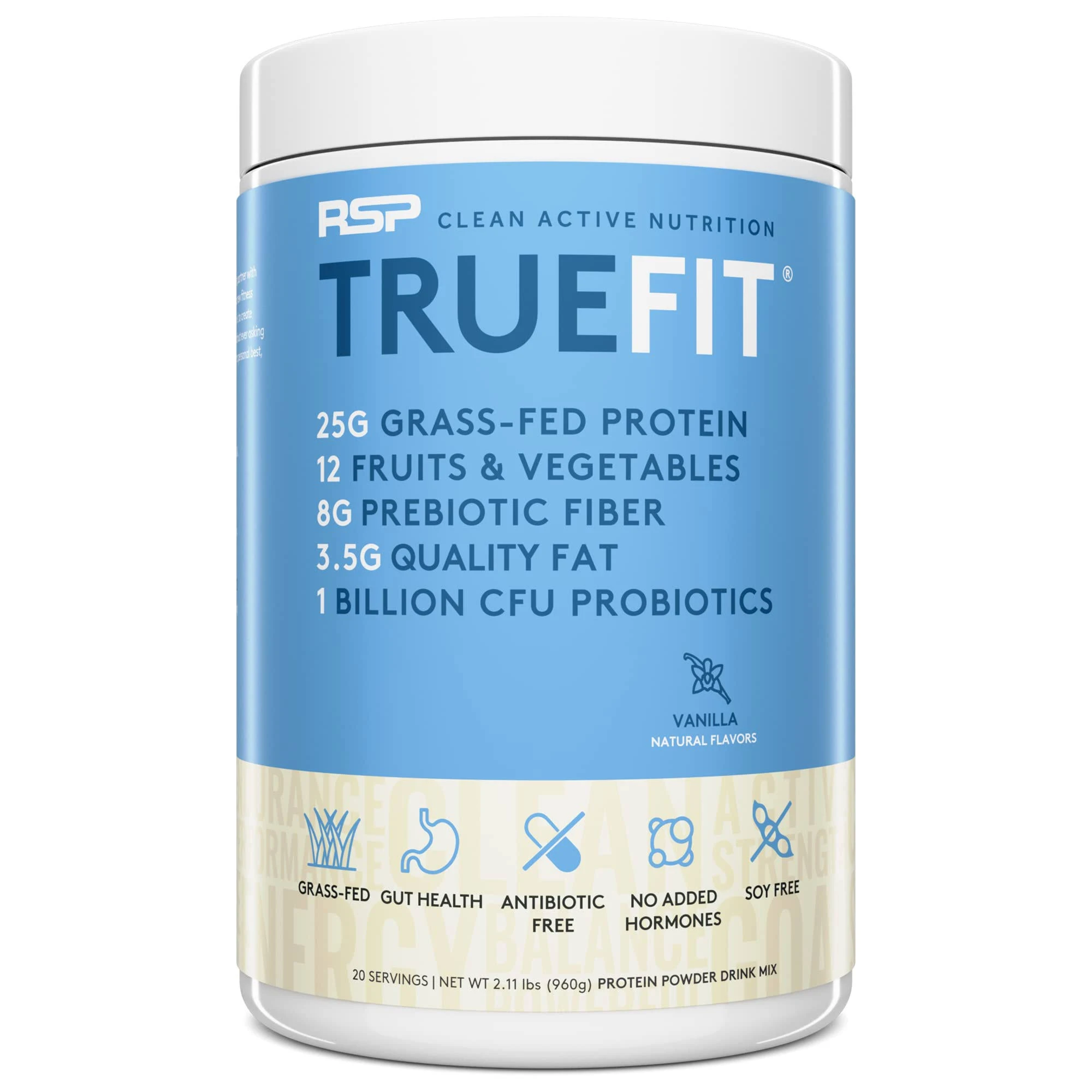 RSP Nutrition TrueFit Meal Replacement Shakes Powder Grass Fed Whey Protein