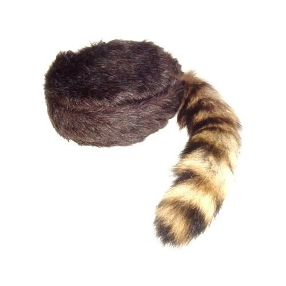 Davy Crockett / Daniel Boon Coon Skin Hat With Real Coon Tail Multi Sizes on eBid United States | 221015039