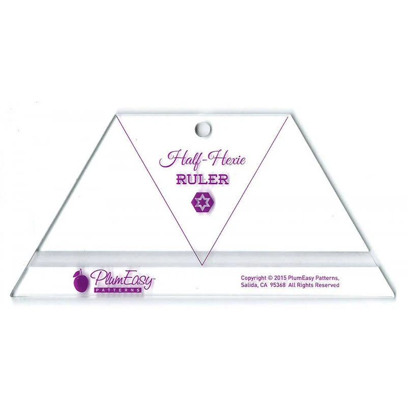 Half-Hexie Ruler PEP-208 by: Plum Easy Patterns