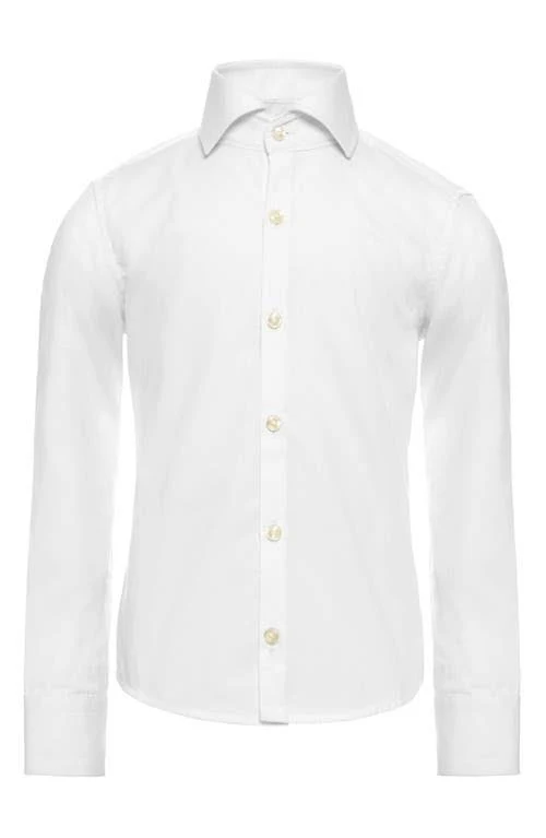 Opposuits Boys - Casual Button Up Shirt - Formal - Slim Fit - White - Long Sleeve