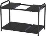 DecoBros Under Sink 2 Tier Expandable Shelf Organizer, Black: Kitchen/Bathro<wbr/>om