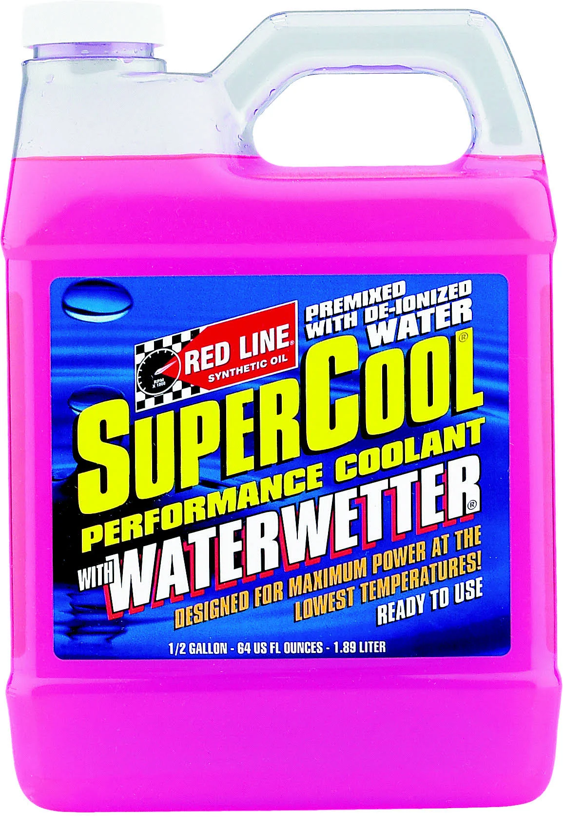 Red Line SuperCool with WaterWetter Coolant for Motorcycles ATV (1/2 Gallon Jug)