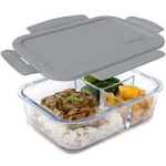 Bentgo 3-Compartment Glass Lunch Container, Purple