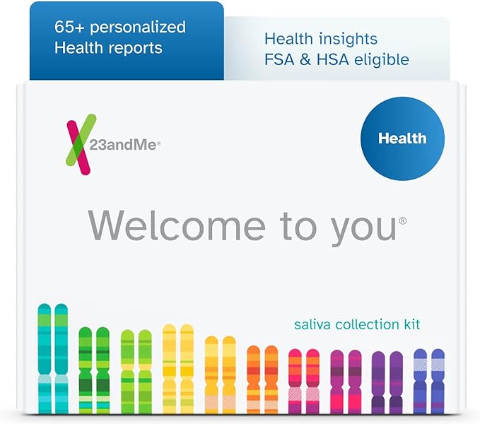 23andMe Health-only Service - DNA Test with Personal Genetic Reports - Health Predispositions, Carrier Status & Wellness Reports - FSA & HSA Eligible (Before You Buy See Important Test Info Below)