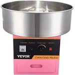 VEVOR Commercial Cotton Candy Machine Sugar Floss Maker 1000W for Party Pink