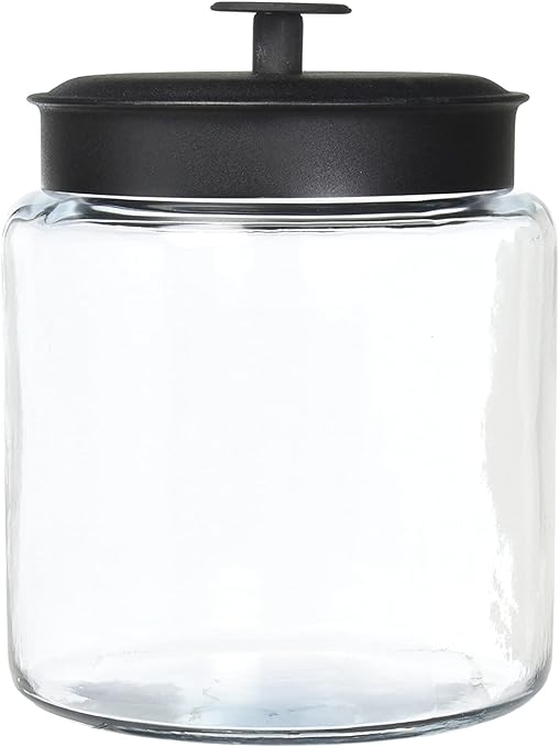 Anchor Hocking Glass Metal-Lid Montana Jar