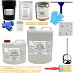 ArmorPoxy Commercial Grade, Ultra Thick, 2 Layer 2-Part Designer Gray Epoxy with Decorative Flecks Gloss Concrete and Garage Floor Paint Kit