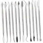 12 Pack Double-Ended Wax Carving Tool Stainless Steel Sculpting Clay Tool Kits