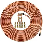 MuHize Tubing Kit 25 Ft. of 1/4 Flexible Copper Coated Brake Line Tube