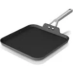 Ninja C30528 Foodi NeverStick Premium 11-Inch Square Grill Pan, Hard-Anodized, Nonstick, Durable & Oven Safe to 500°F, Slate Grey