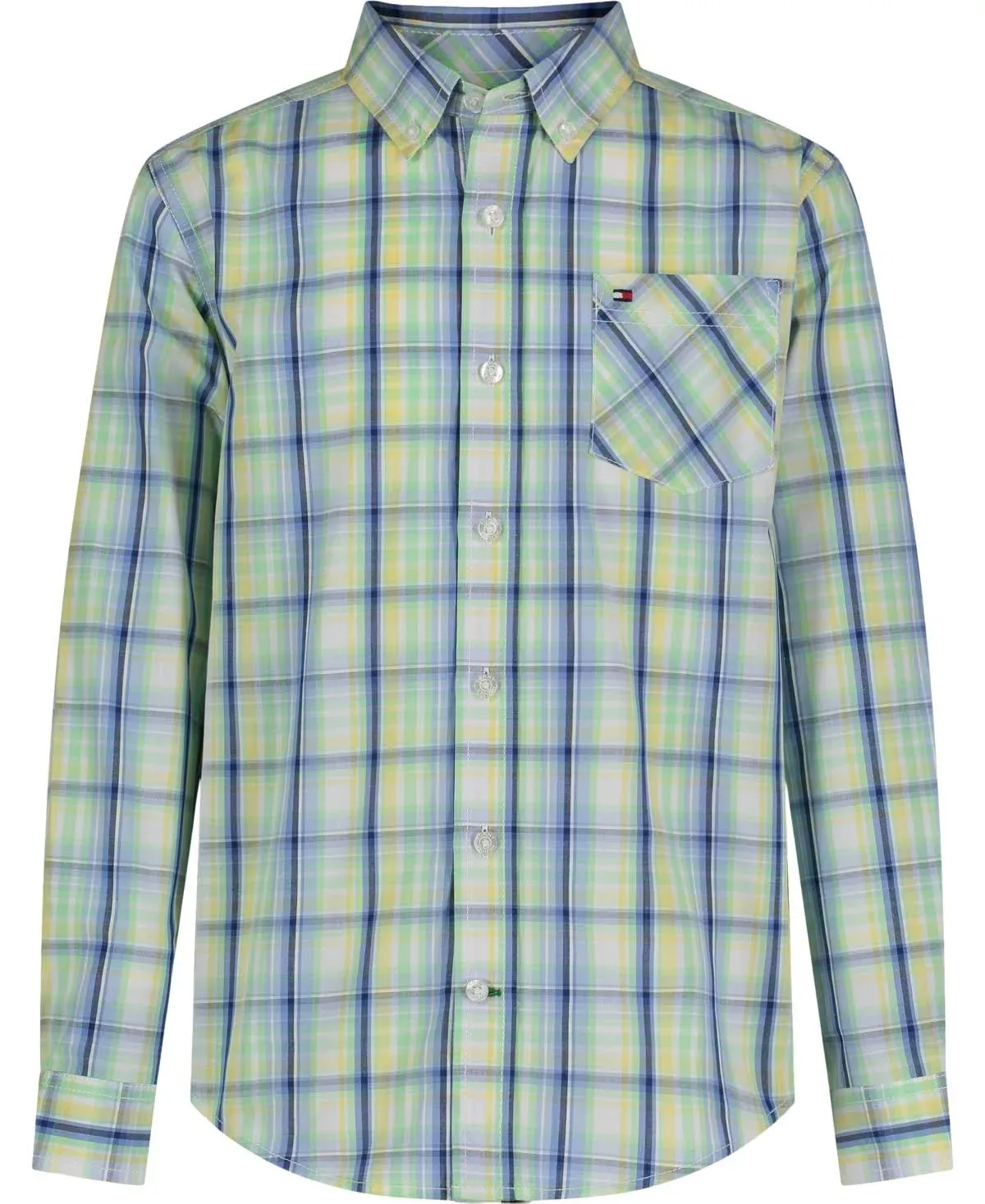 Tommy Hilfiger Boys Long Sleeve Woven Button-Down Shirt