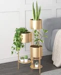 Aisundy Metal Plant Stand 6 Tier 6 Potted Indoor Gold Flower Pot Stand Holder Shelf