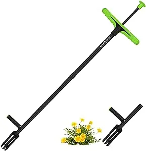 40" Stand-Up Weeder Tool with 4 Claws, Ergonomic Weed Puller for Lawn, Yard, and Garden, Easy Dandelion Picker & Weed Remover