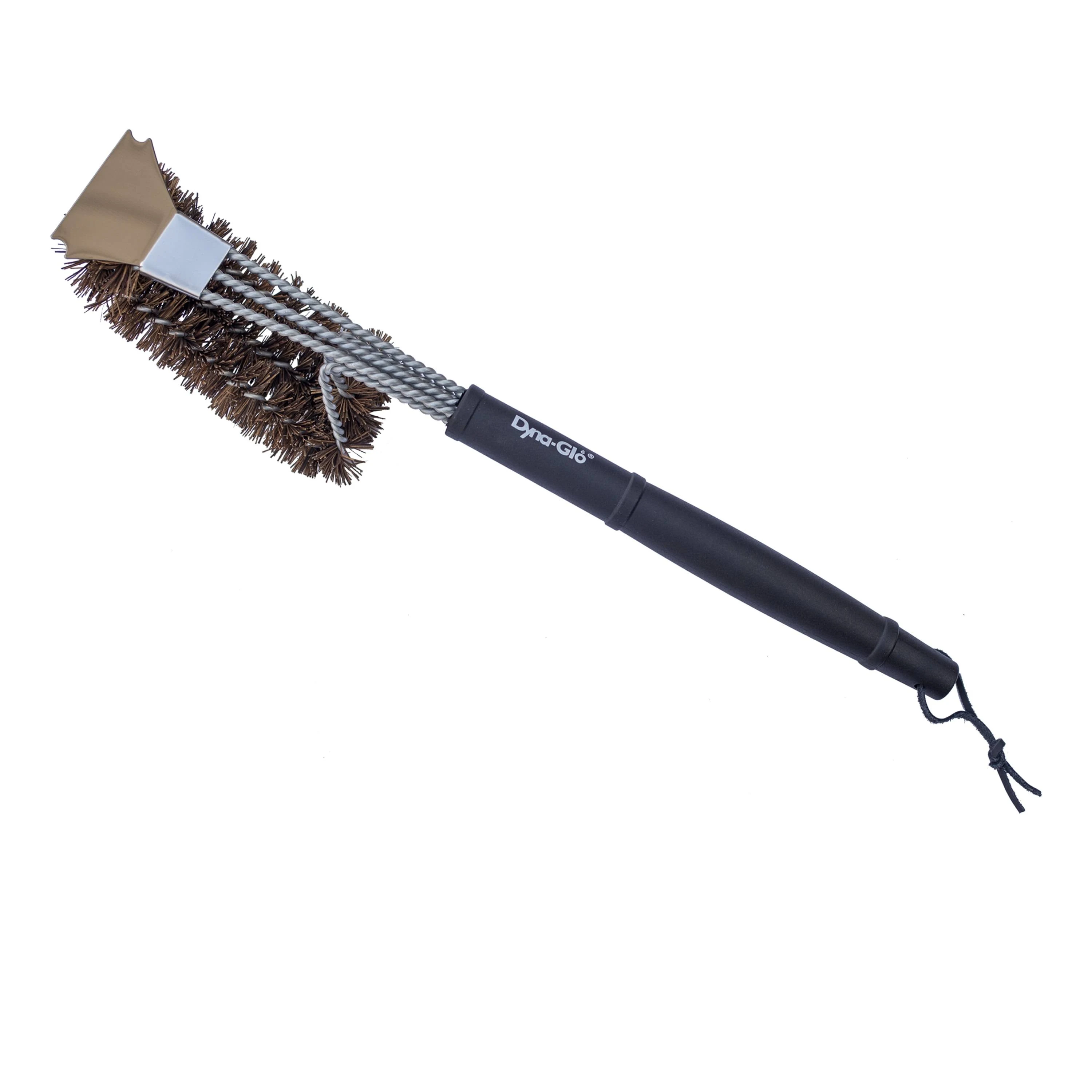 18 in. Grill Brush with Palmyra Bristles and Stainless Steel Scraper