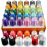 New brothread 42 Spools 1000m (1100Y) Polyester Embroidery Machine Thread Kit for Professional Embroiderer and Beginner