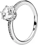 Pandora Women's Clear Sparkling Crown Solitaire Ring