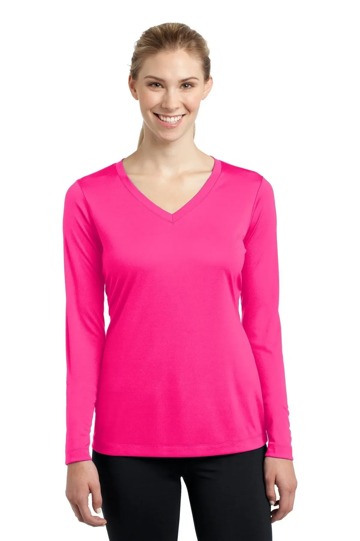 Sport-Tek LST353LS - Ladies Long Sleeve PosiCharge Competitor & V-Neck Tee XS True Red