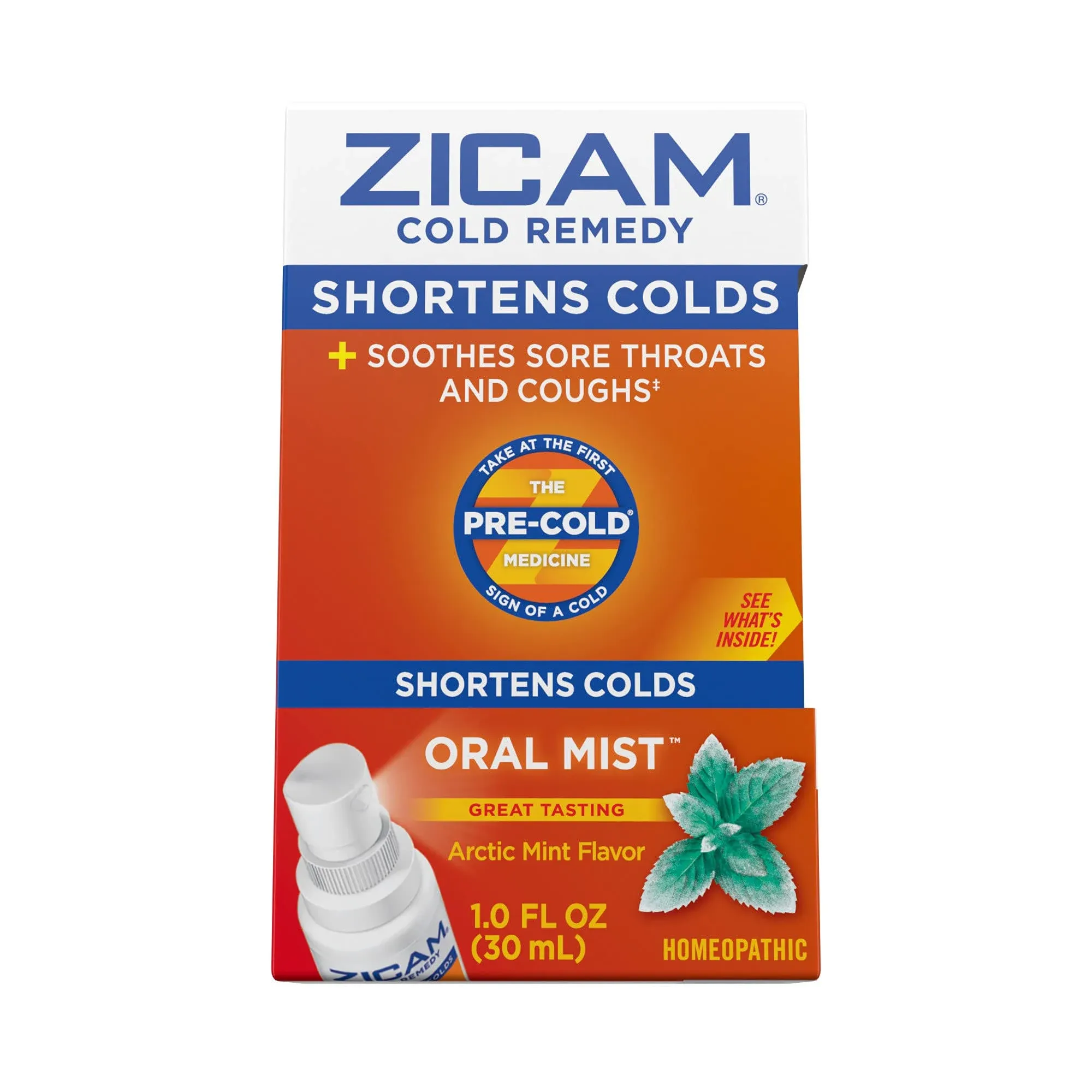 Zicam Cold Remedy Pre Cold Medicine Oral Mist, Arctic Mint - 1 Oz