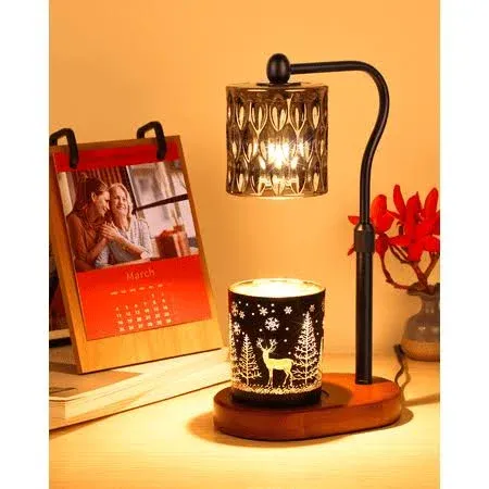 FOGULO Candle Warmer Lamp with Timer & Dimmer, Candle Warmer Adjustable Height ...