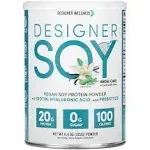 Designer Wellness, Soy Isolate Protein Powder with Biotin, Hyaluronic Acid and Prebiotics, Vegan, Non-GMO, Vanilla Angel Cake, 11.4 Ounces