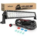 Nilight 22&#034; 120W LED Light Bar Spot Flood Combo Fog Driving Lamp Offroad Car 