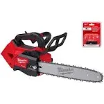 Milwaukee 2826-20T-49-16-2744 M18 Fuel 14 in. Top Handle 18-Volt Lithium-Ion Brushless Cordless Chainsaw with 14 in. Top Handle Chainsaw Chain