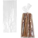 100 Pack Clear Poly Gusseted Bags 10" x 8" x 20"