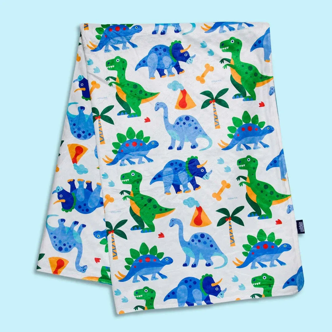 Wildkin Dinosaur Land Plush Throw Blanket