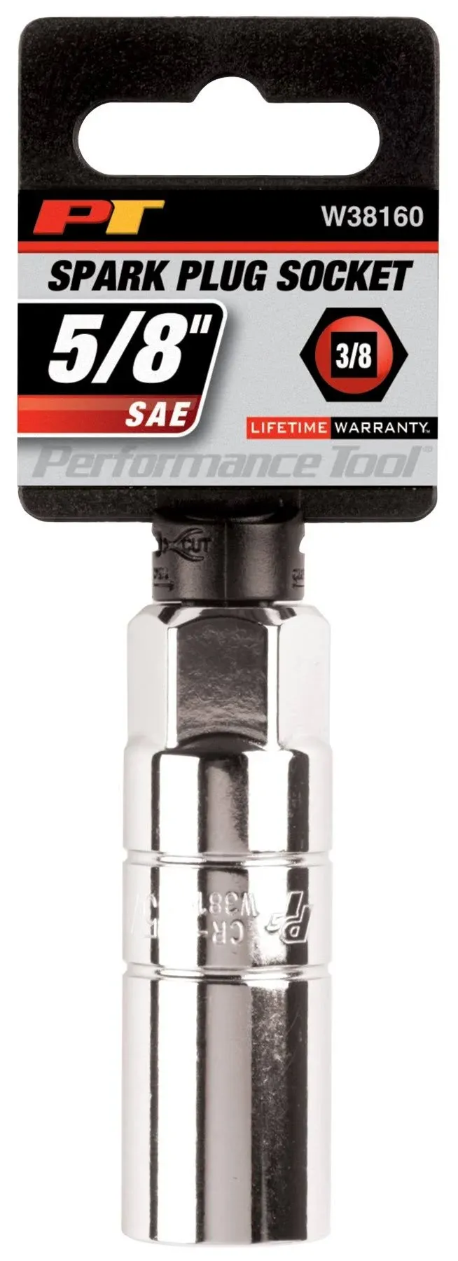 Performance Tool W38160 3/8-Inch Drive 5/8-Inch Spark Plug Socket