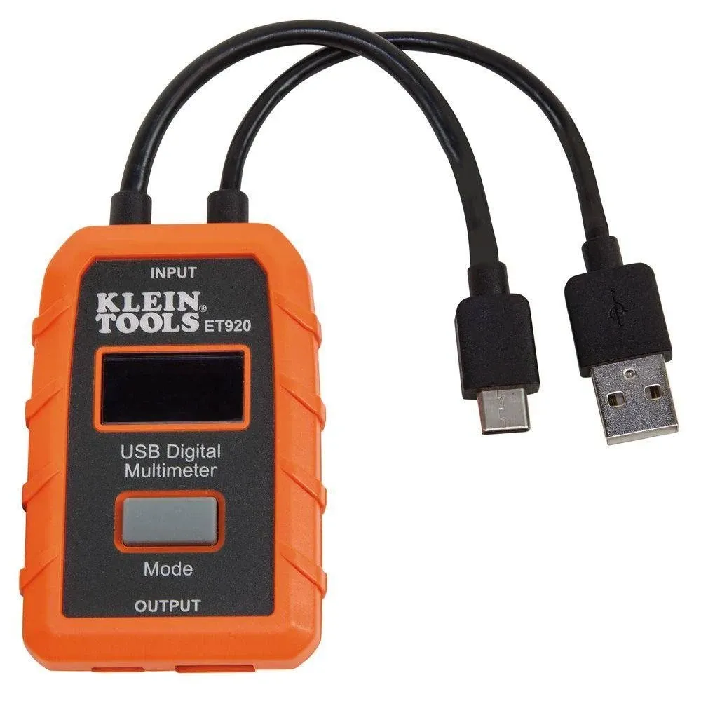 Klein Tools ET920 USB Digital Meter - USB-A & USB-C