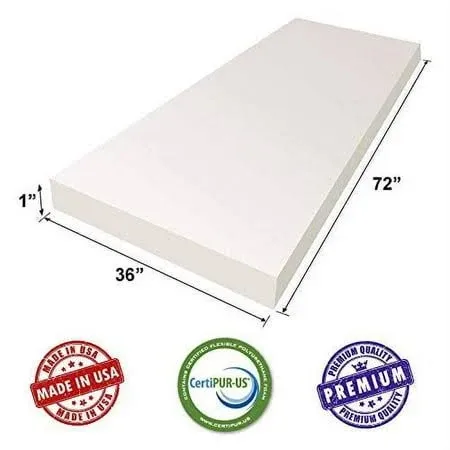 AK Trading Co. CertiPUR-US Certified Upholstery Foam Cushion Best for Seat ...