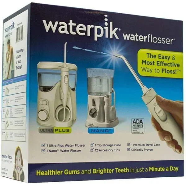 Waterpik Ultra &amp; Nano Water Flosser  Combo Pack Healthier Gums Brighter Teeth✅✅✅