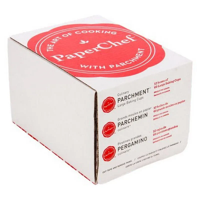 Paperchef Parchment Large Baking Cups - 60 CT 12 Pack