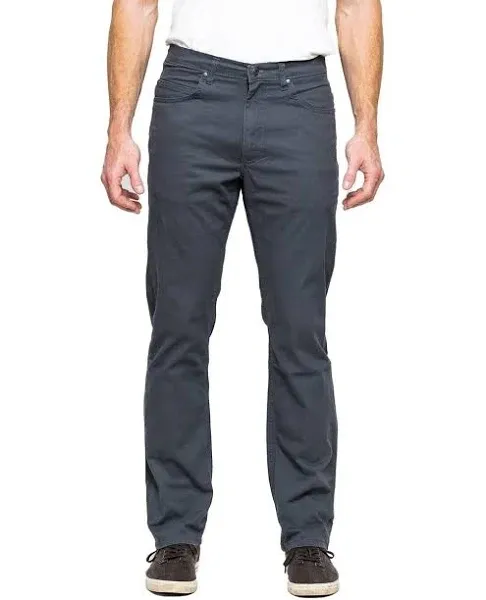 Full Blue 5 Pocket Twill Pants, Regular Fit, Performance Stretch