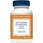 The Vitamin Shoppe Activated Charcoal 520 mg Capsules, 100 ct, Grey