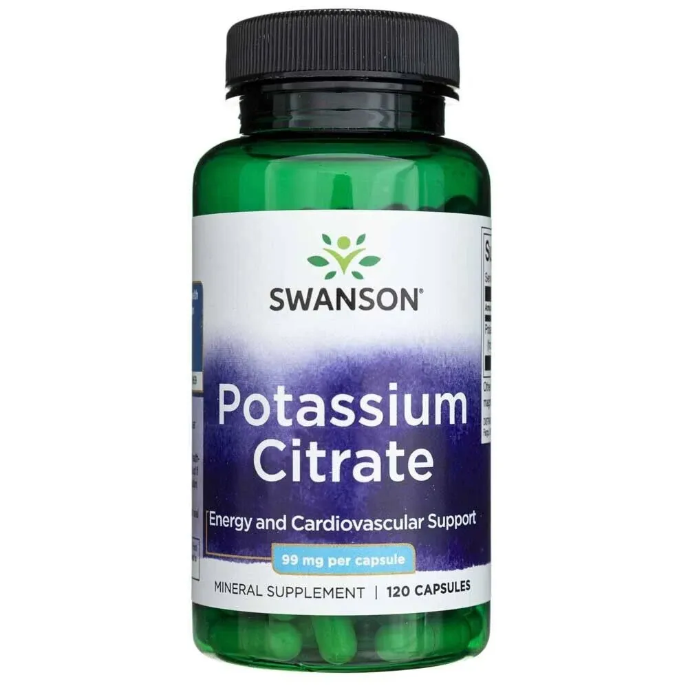 Swanson Potassium Citrate 99 mg 120 Capsules