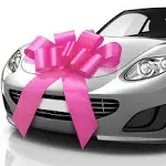 30 Inch Giant Pink Car Gift Bow, Polypropylene Indoor / Outdoor Décor Bow By Mata1