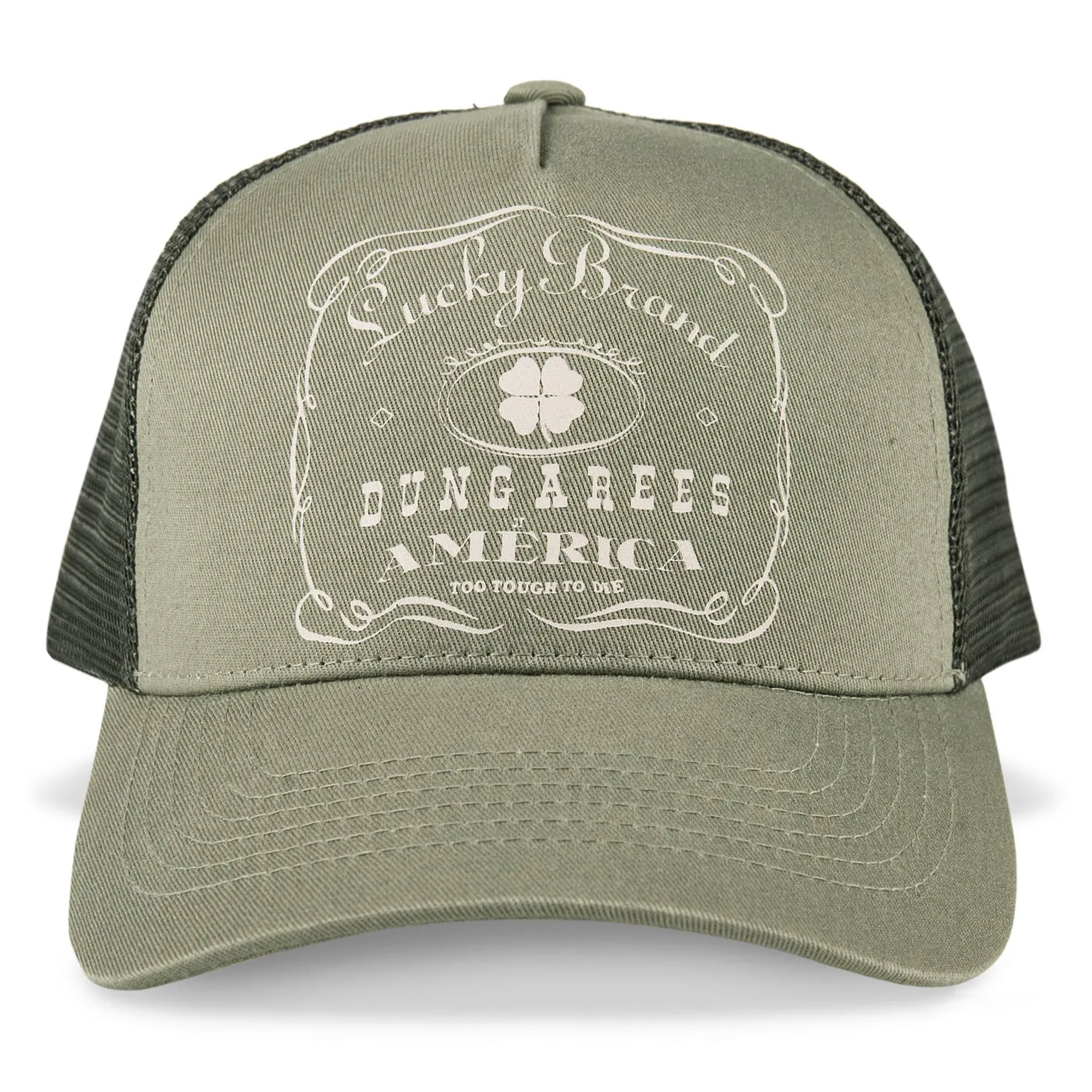 Vintage-like  Trucker Hat In Moss