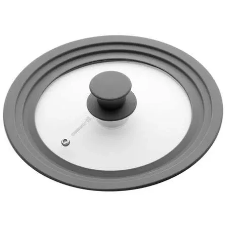 Loreso Silicone Glass Lid Grey - Universal Silicone Glass Lid for Pots Pans ...