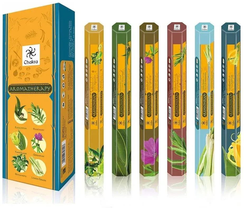 Chakra Aromatherapy Natural Fragrance Scented Sticks - Promotes Health and Well Being- 20 Incense Sticks per Box - Long Lasting