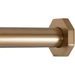 Ivilon Tension Curtain Rod for Windows or Shower, 24 to 36&#034; Warm Gold SP17-5-T1