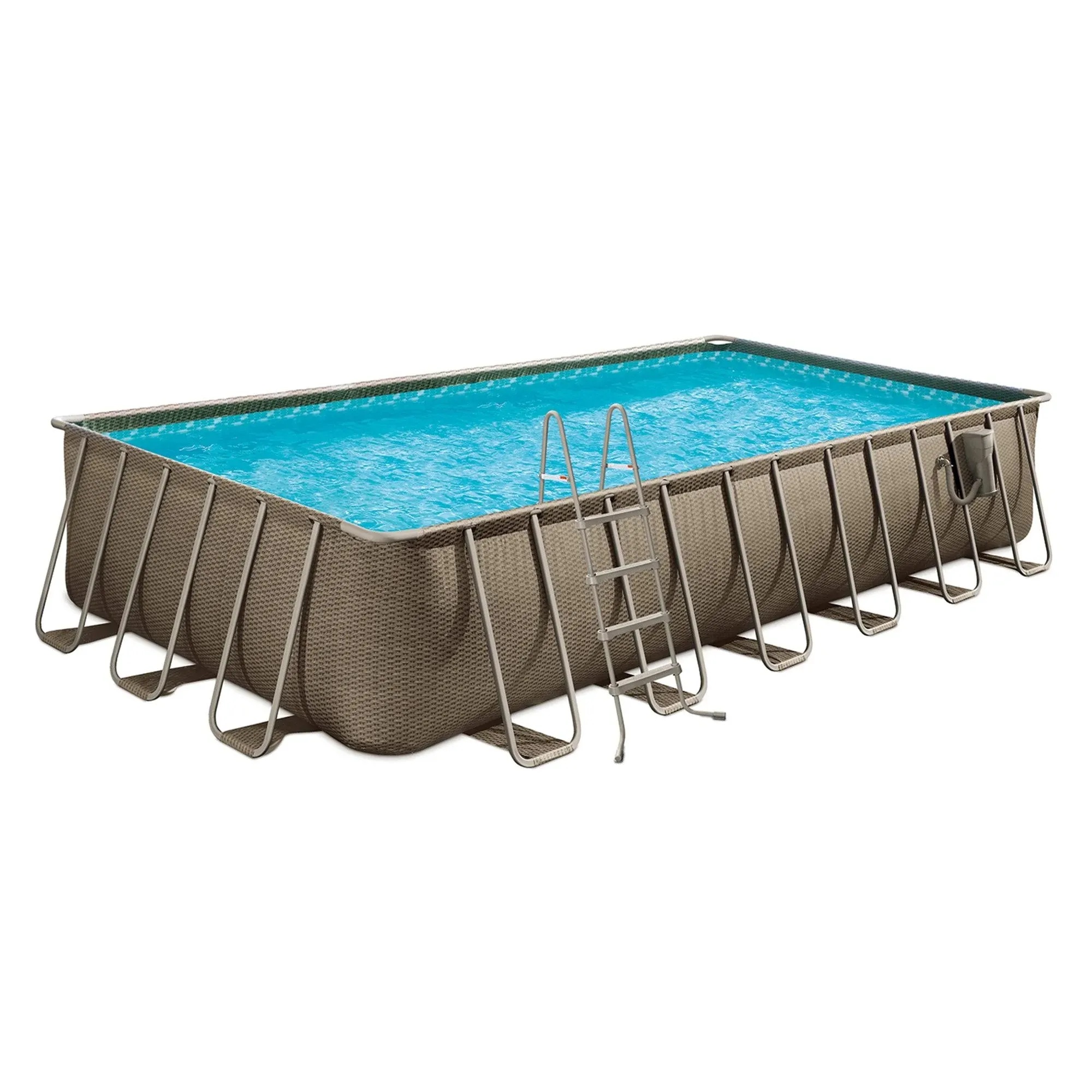 Funsicle Oasis 24'x12'x52" Rectangle Outdoor Above Ground Swimming Pool