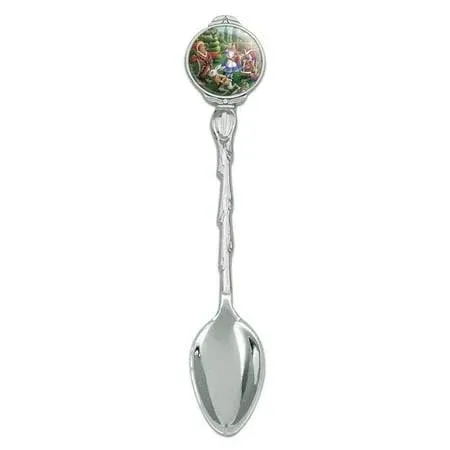 Graphics and More Alice in Wonderland Garden Party Novelty Collectible Demitasse Tea Coffee Spoon