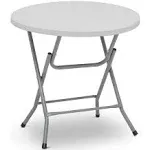 Portable 32&#034;Grey Folding Plastic Dining Table Cocktail Party Camping Picnic Desk