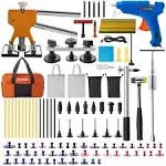 VEVOR Dent Removal Tool, 98 Pcs Paintless Dent Repair Tools, Led Baffle Board Car Dent Repair Kit, Glue Puller Tabs Dent Puller Kit for Auto Dent Removal, Minor Dents, Door Dings and Hail Damage