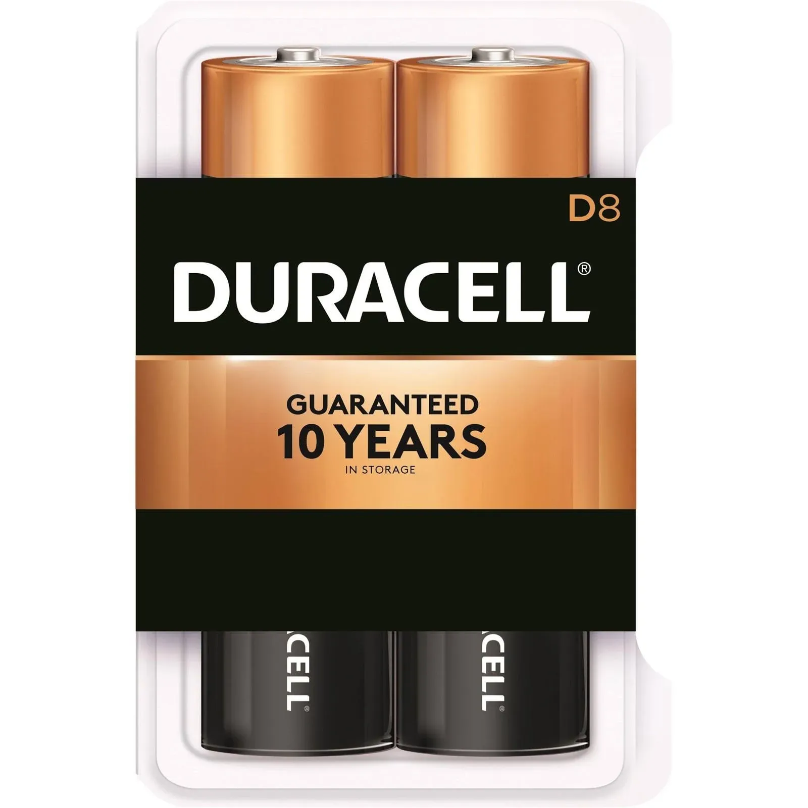 D Duracell Coppertop Alkaline Batteries