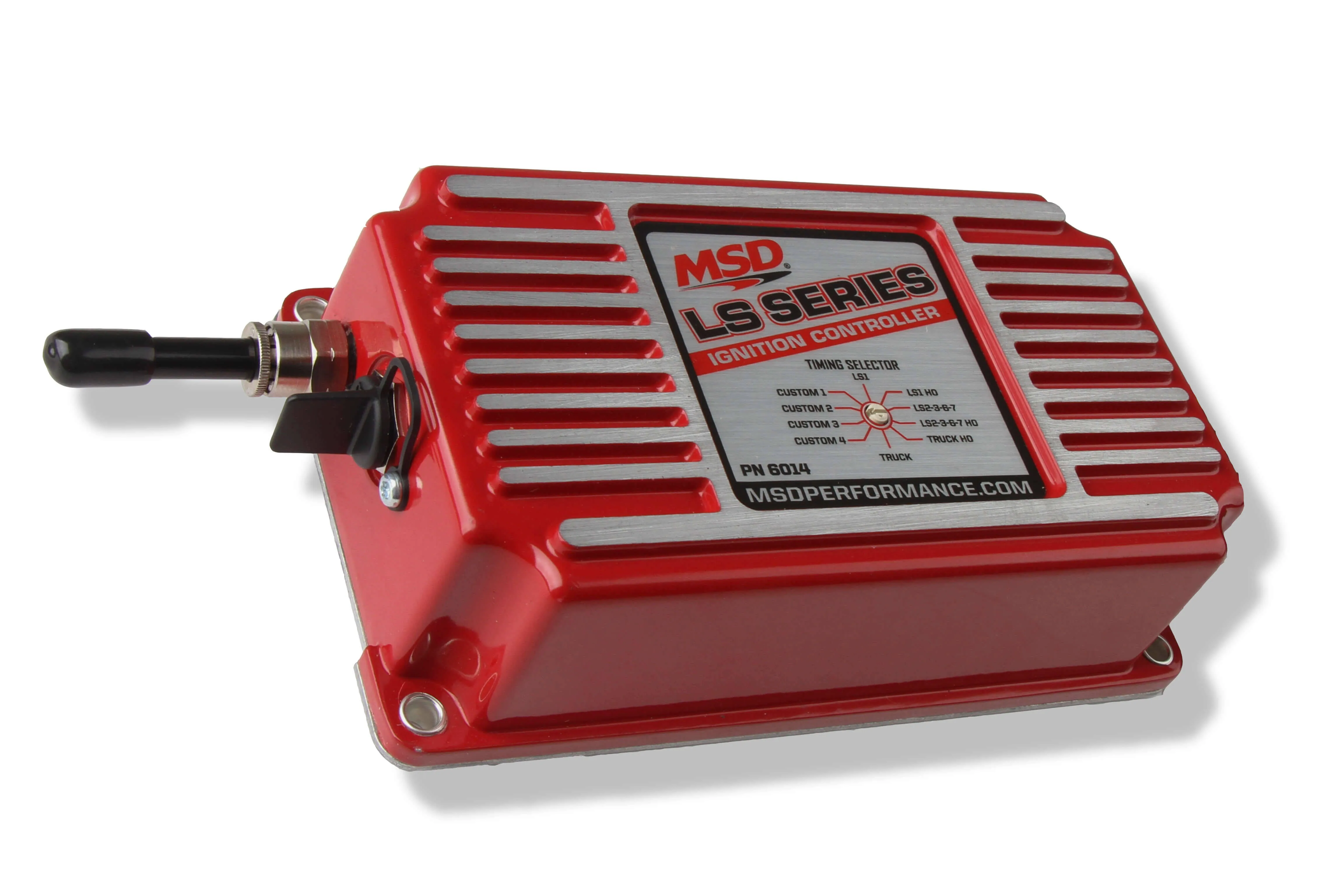 Ignition Box - LS Series - Digital - CD Ignition - 2-Step Rev Limit - Programmable Timing Curves - Step Retard - GM LS-Series - Red - Each