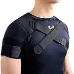 Kuangmi Double Shoulder Support Brace Strap Wrap Neoprene Protector (X-Large)